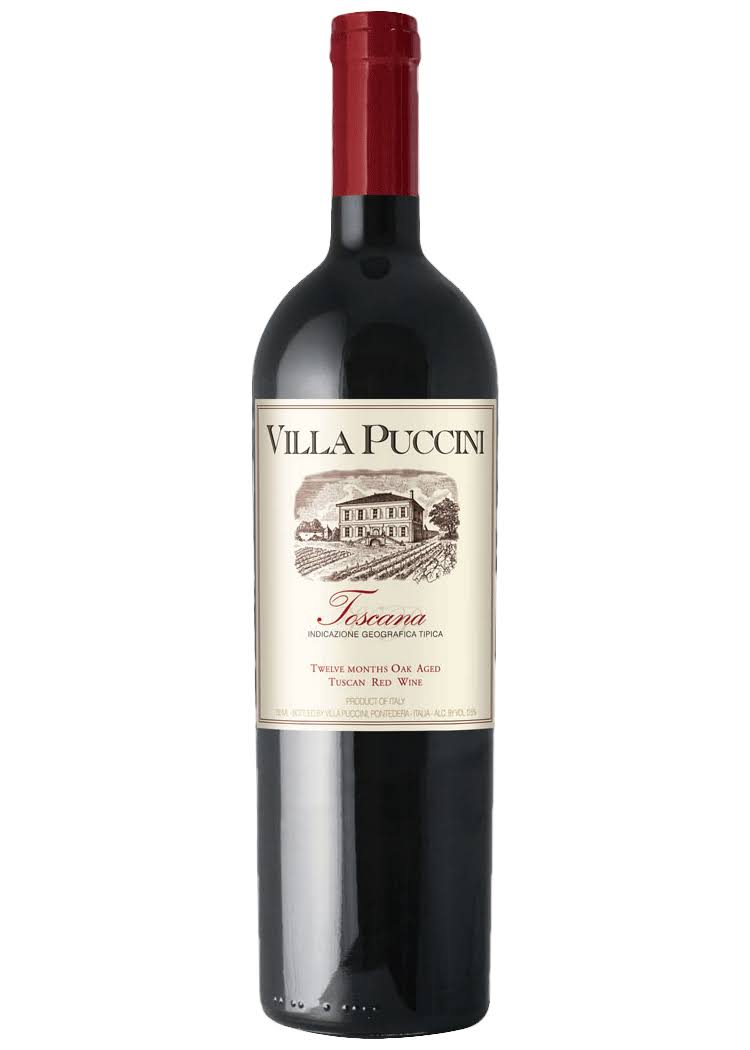 Villa Puccini Red Wine, Toscana Indicazione geografica tipica, 2015