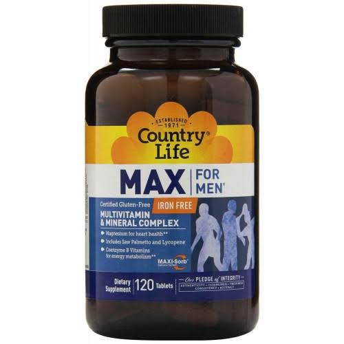 Country Life Max for Men Multivitamin and Mineral - 120 Tablets