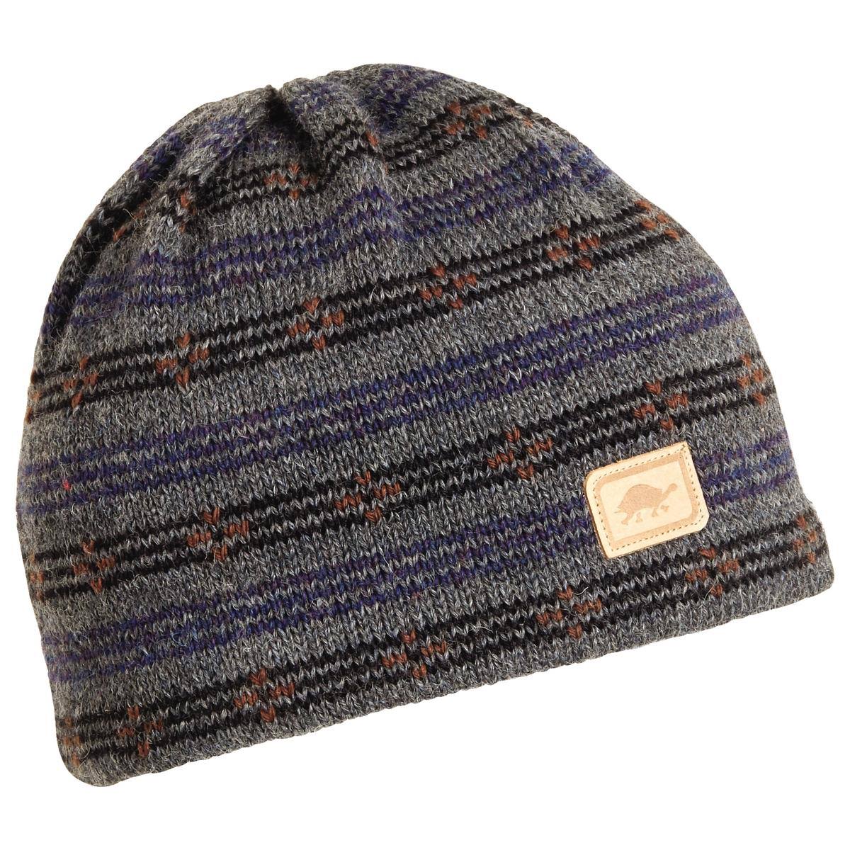 Turtle Fur Avalanche 100% Wool Knit Classic Ski Beanie Hat - Charcoal