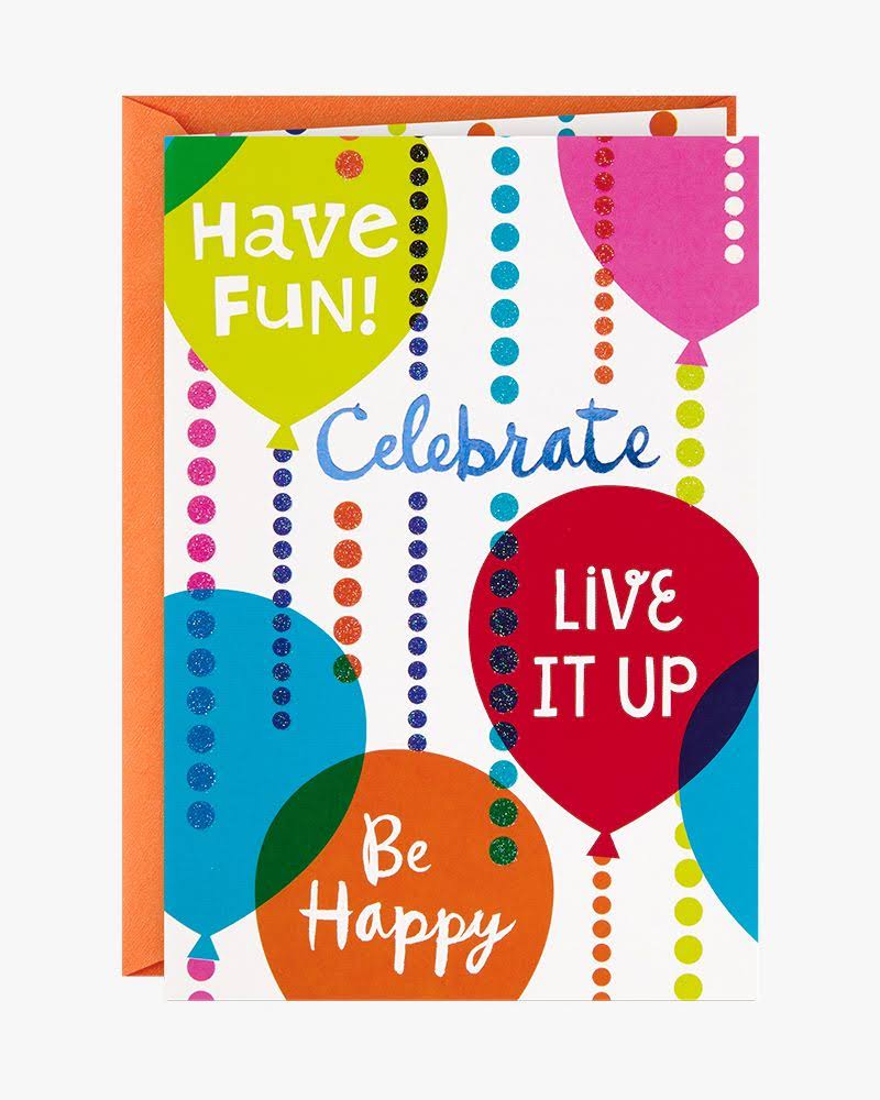 Hallmark Celebrate Balloons Birthday Card