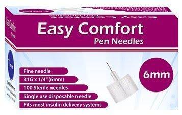 Easy Comfort Pen Needles - 31g, 6mm