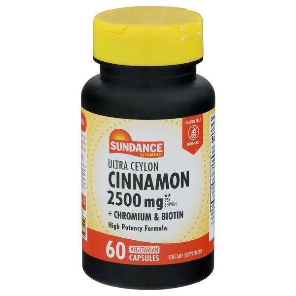 Sundance Cinnamon with Biotin and Chromium Supplement Tablets - 60ct