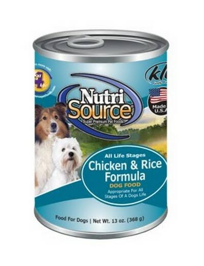 NutriSource Chicken and Rice Canned Dog Food - 13oz
