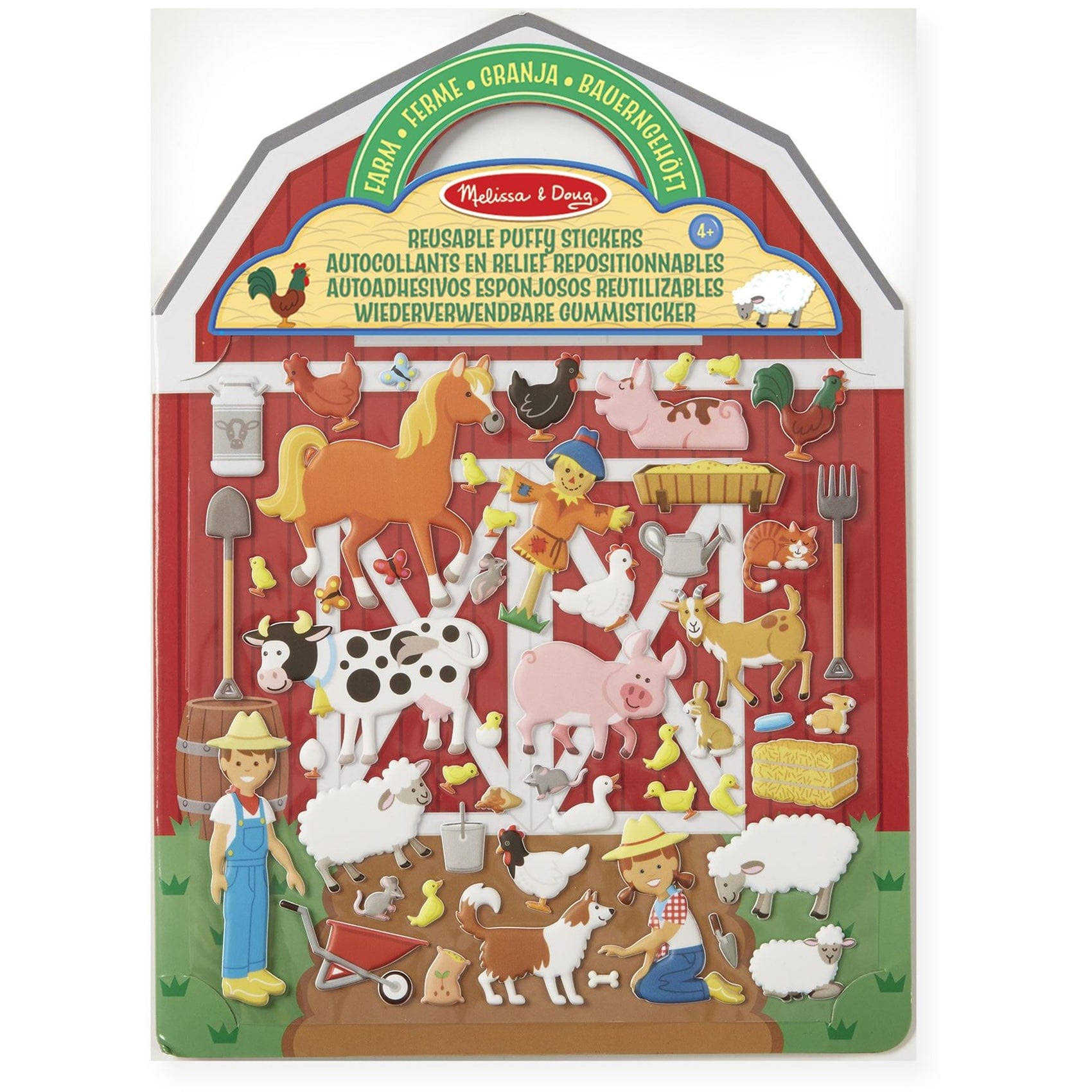 Melissa & Doug - Reusable Puffy Stickers - Farm