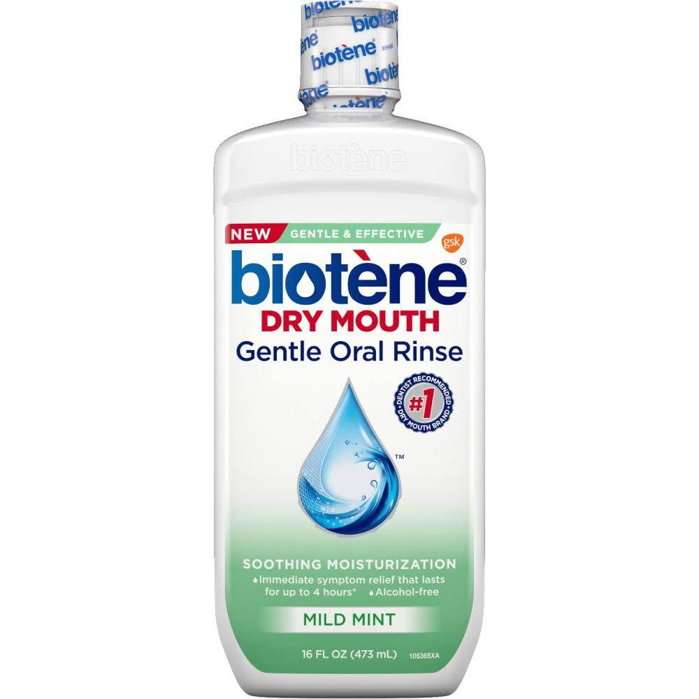 Biotene Gentle Oral Rinse, Mild Mint, Dry Mouth - 16 fl oz
