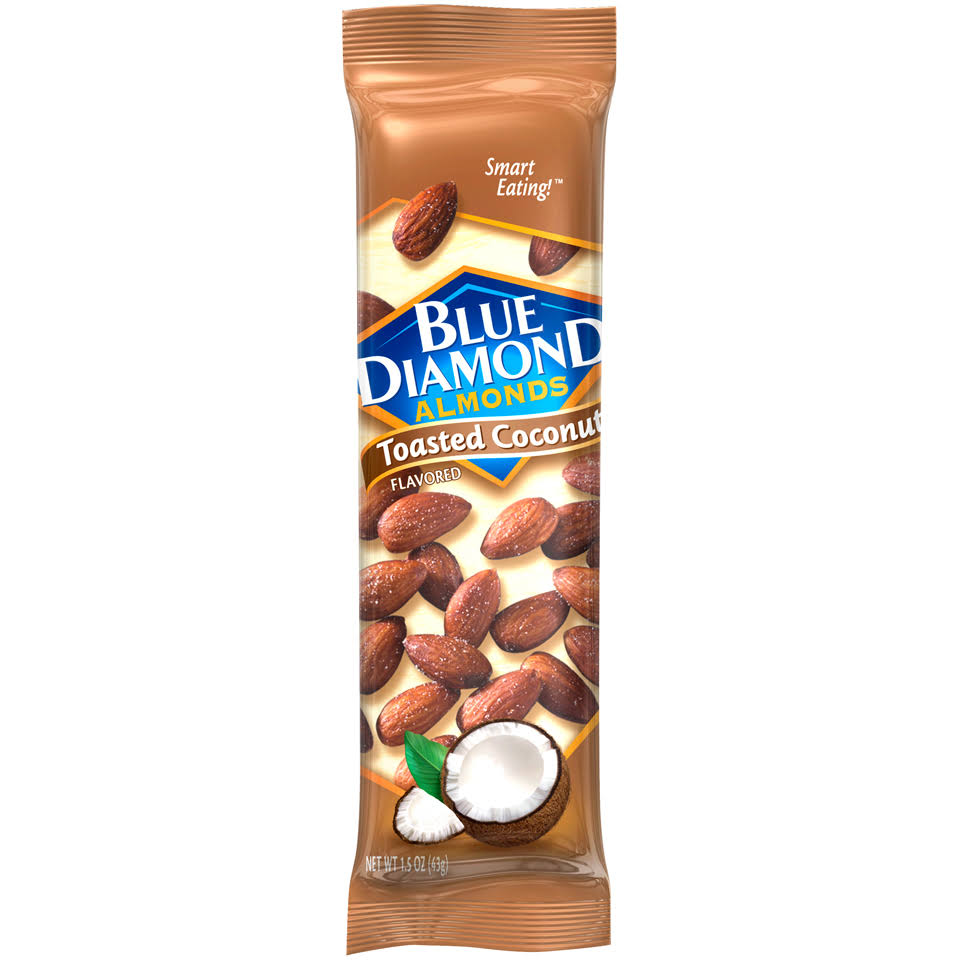 Blue Diamond Almonds - Toasted Coconut, 1.5oz, 12pcs