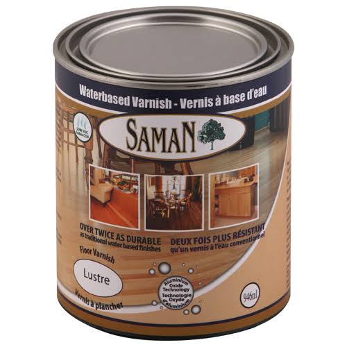 SamaN 160-031-1l Interior Water Based Satin Varnish - 1qt, with Aluminum Oxide