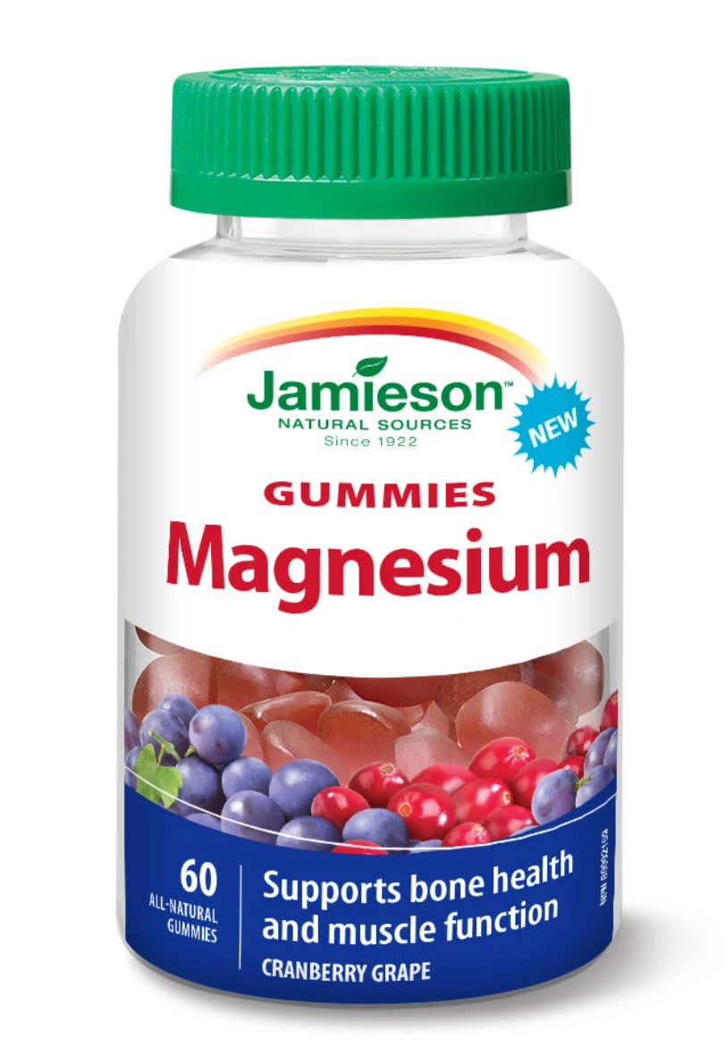 Jamieson Magnesium Gummies Cranberry Grape 60 Gummies