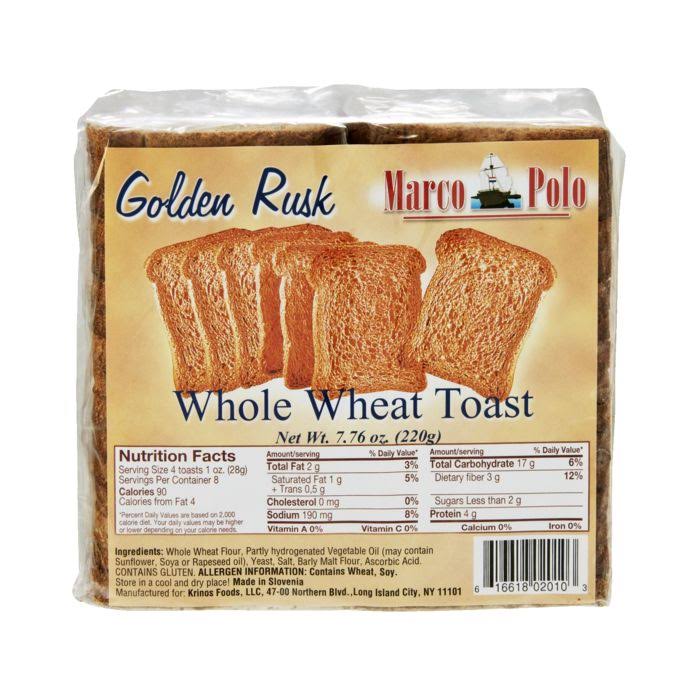 Marco Polo Golden Rusk Whole Wheat Toast