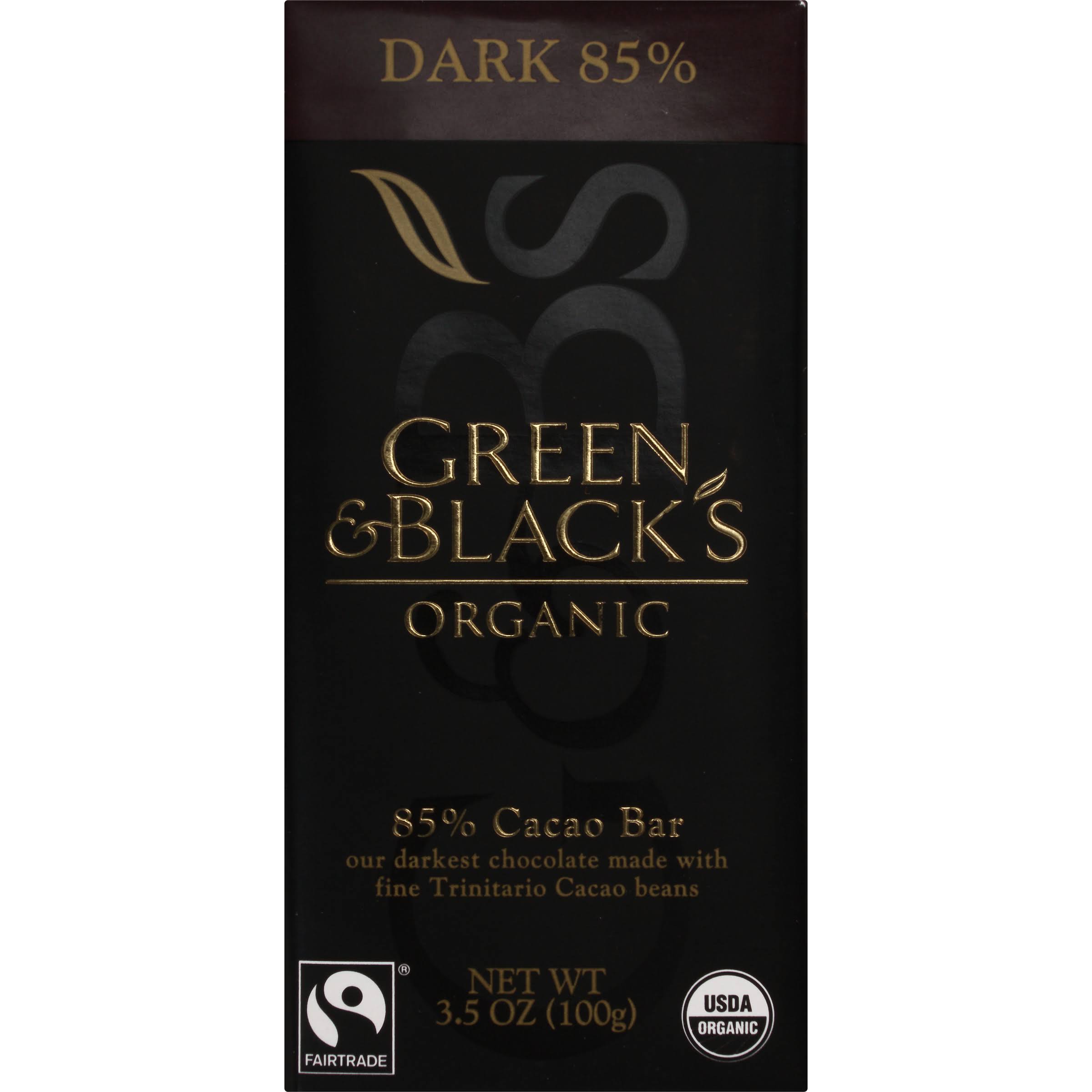 Green & Black's Organic Dark 85% Chocolate Bar 3.5 oz