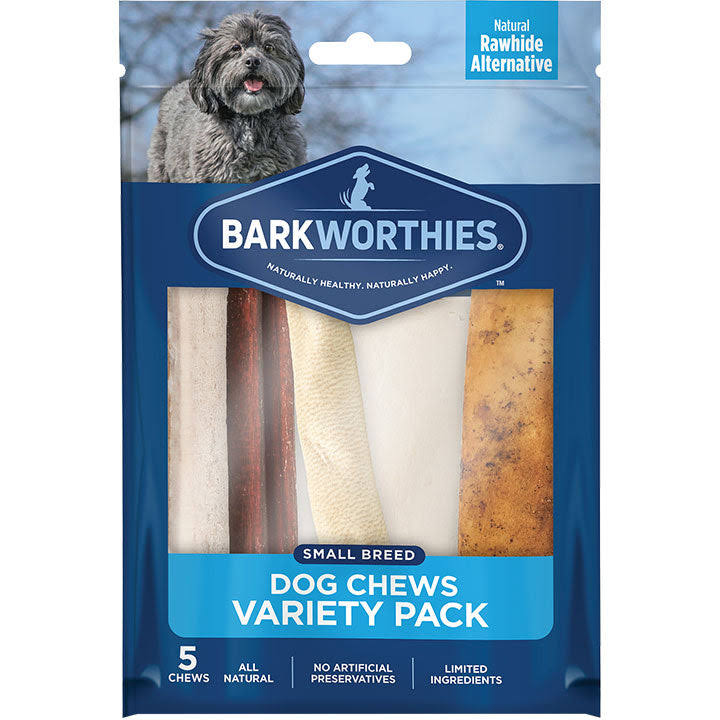 Barkworthies Variety Pack Dog Treats - Small Dogs - 5 Chews