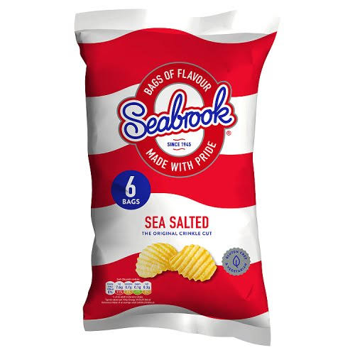 Seabrook Crinkle Cut Sea Salted Crisps 6 Pack Delivered to USA