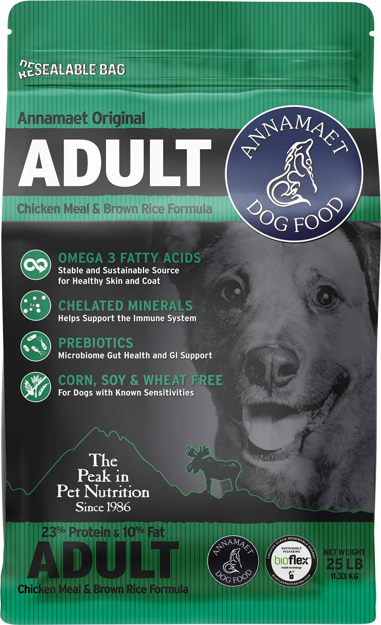 Annamaet Original Adult Formula Dry Dog Food, 25-lb BAG.