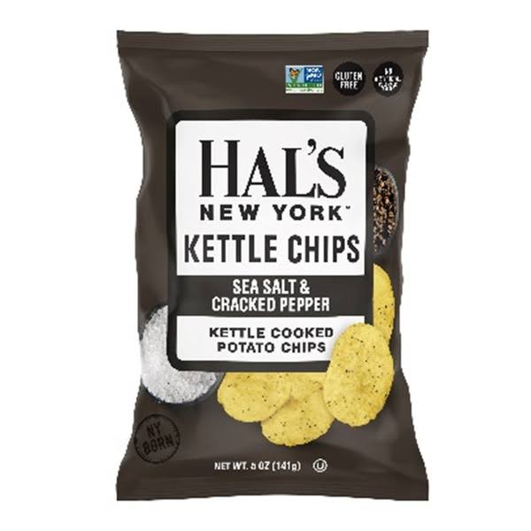 Hal’s Sea Salt & Cracked Pepper Kettle Cooked Potato Chips - 5 oz