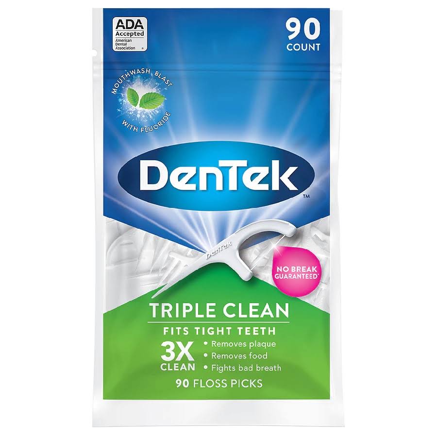 DenTek Triple Clean Floss Picks - 90 Count