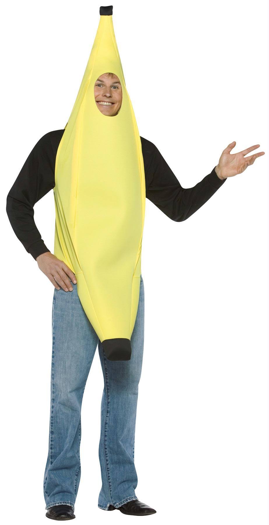 Rasta Imposta Men's Lightweight Banana Adult Halloween Costume, Black/Yellow, OS
