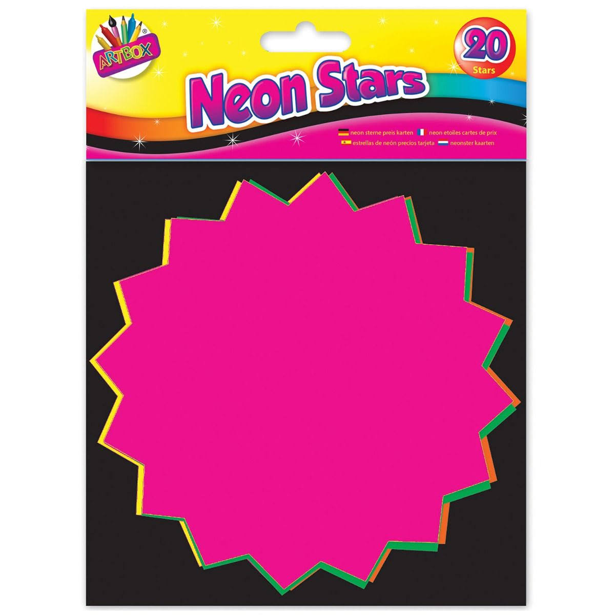 Artbox Assorted Neon Stars | 20 Pack