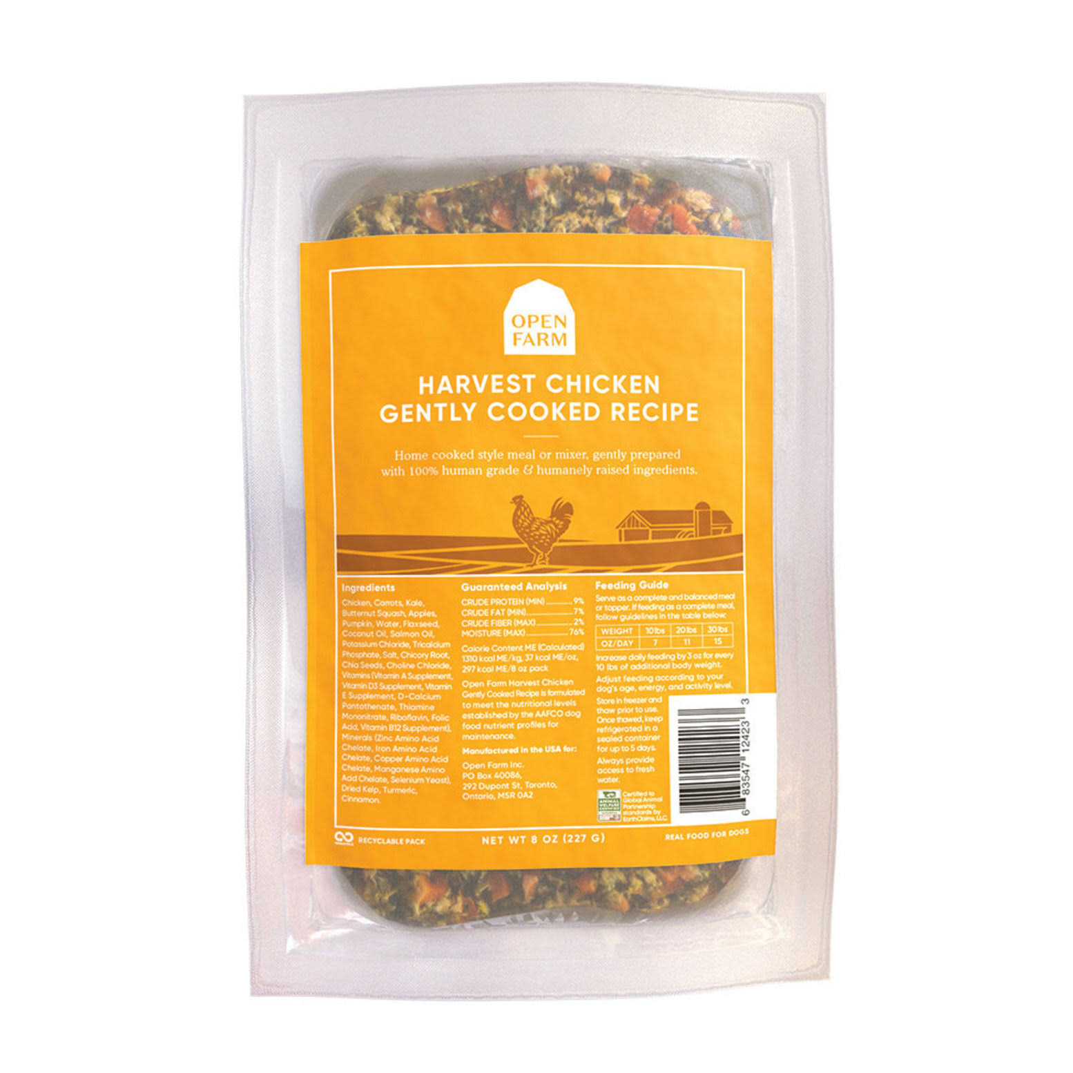 Open Farm Gently Cooked Chicken Dog Food - 8oz
