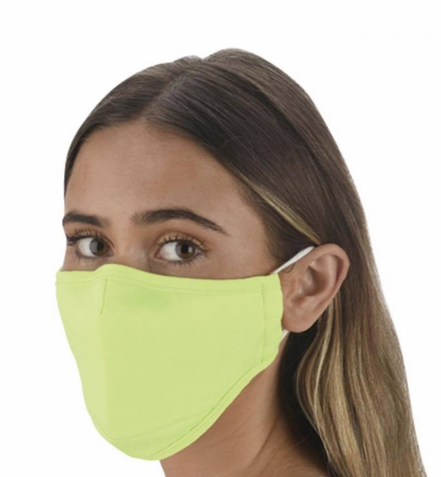 Snoozies Fashion Face Coverings (Mask) Neon Lime with Filter