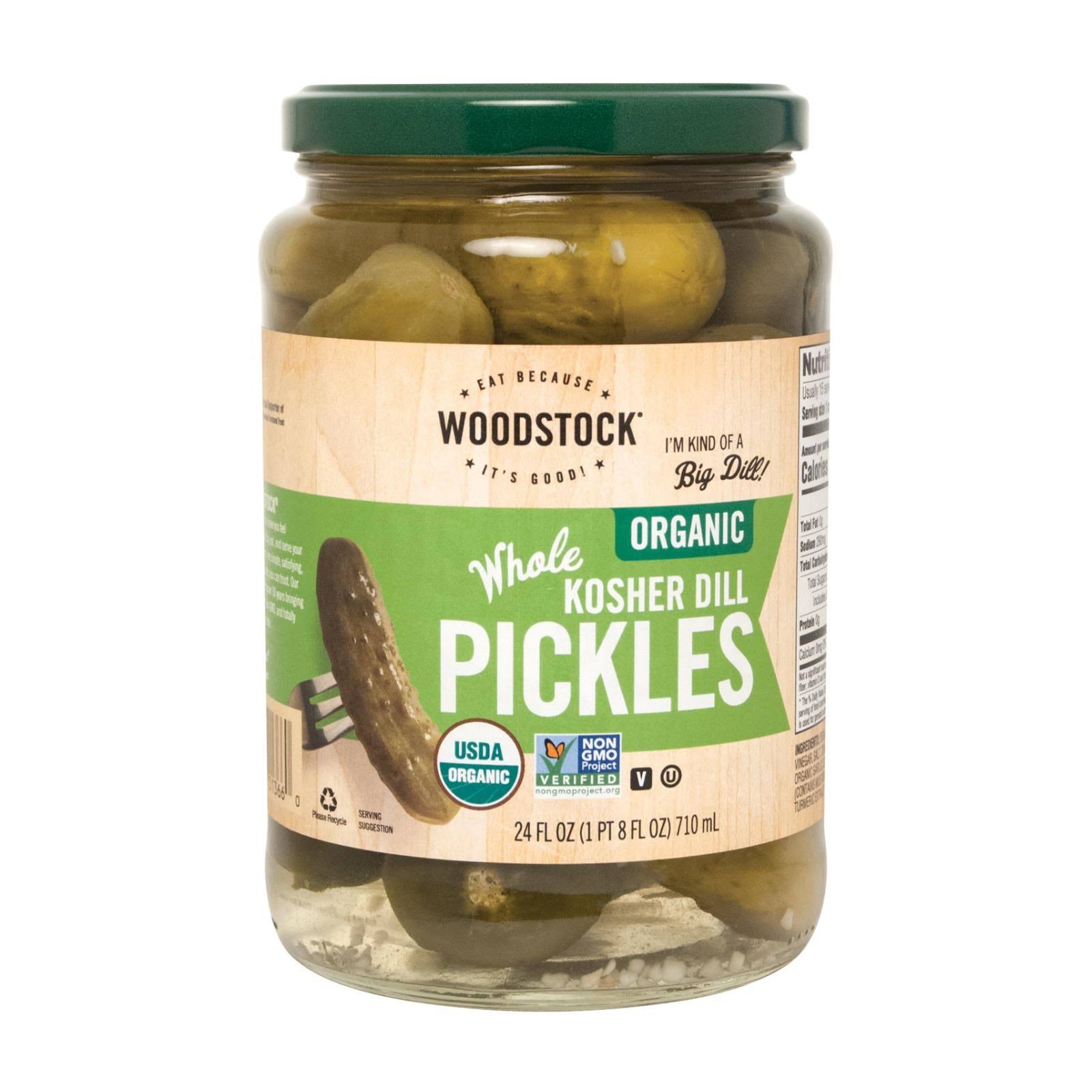 Woodstock Farms Organic Whole Dill Pickle - 24oz
