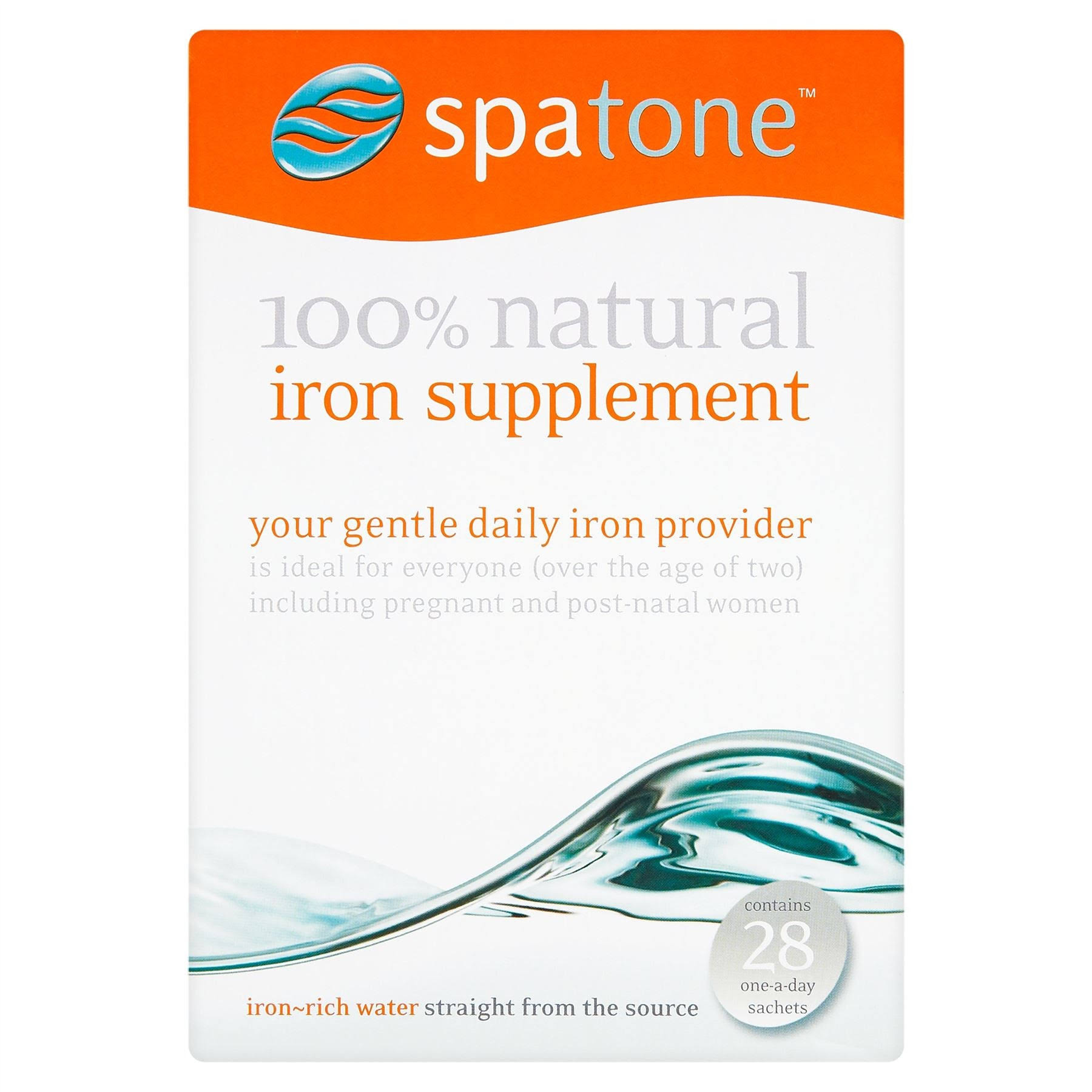 Spatone Liquid Iron 100% Natural Iron Supplement - 28 Sachets, 560ml