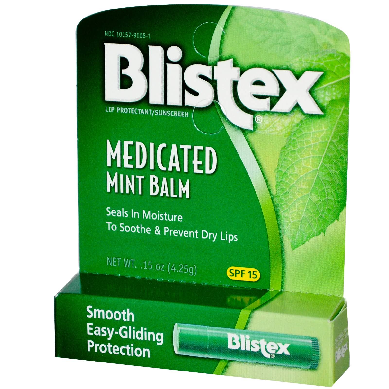 Blistex Medicated Lip Balm - SPF 15, Mint, 0.15oz