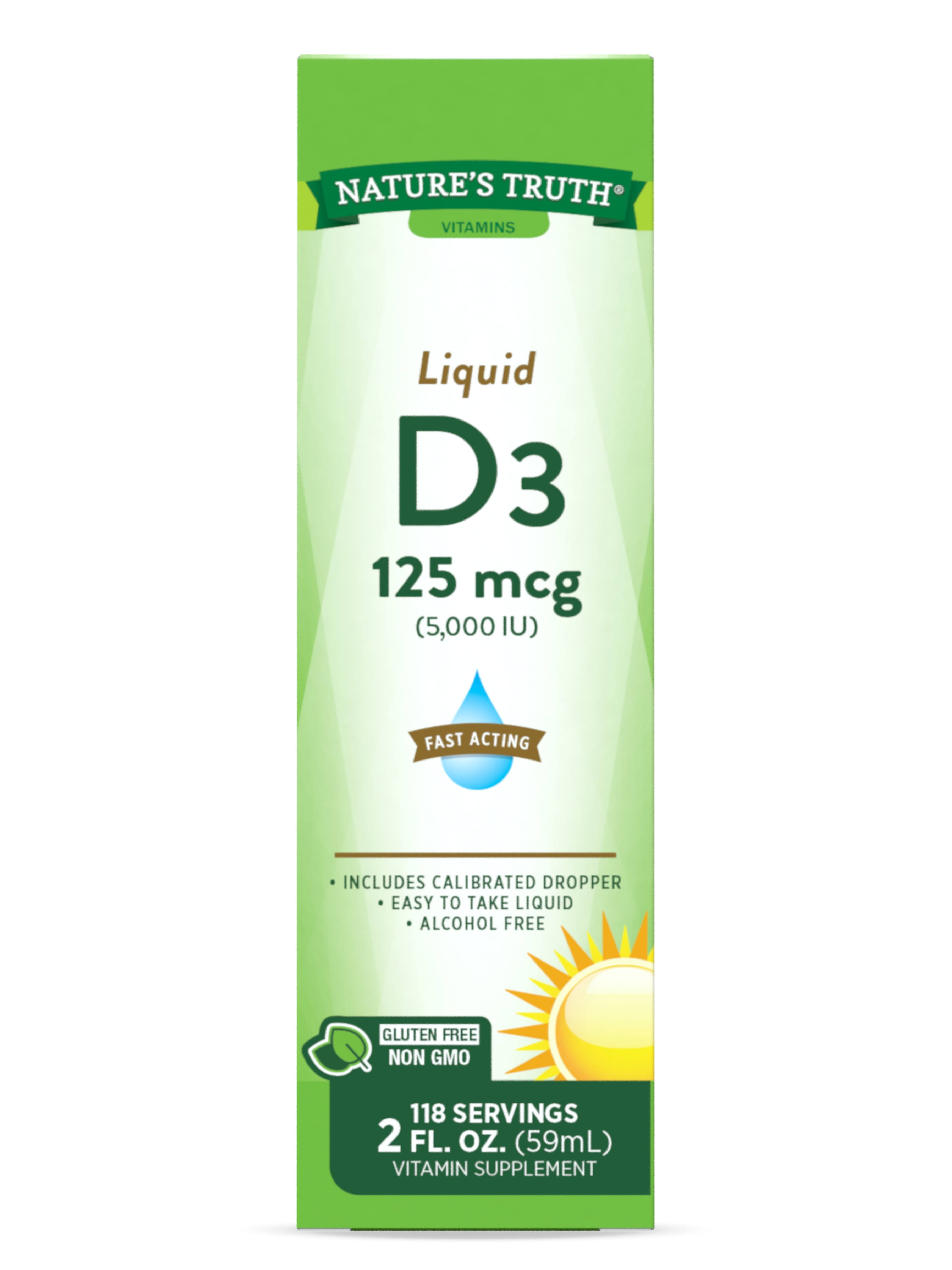 Natures Truth Vitamin D Liquid - 2fl oz