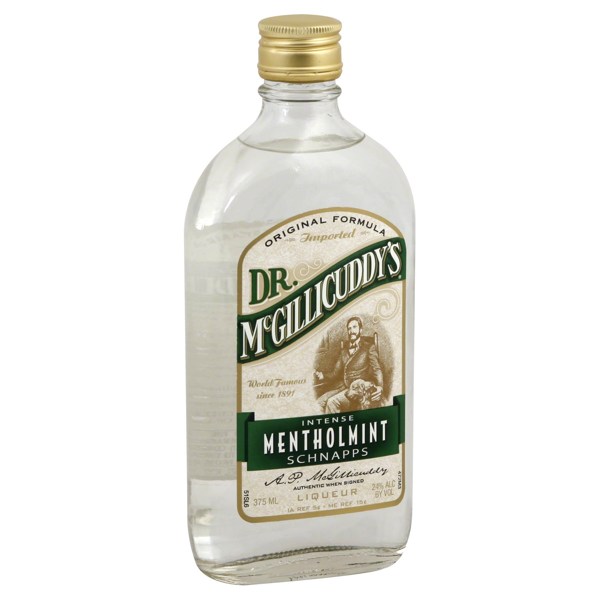Dr McGillicuddys Liqueur, Intense Mentholmint Schnapps - 375 ml