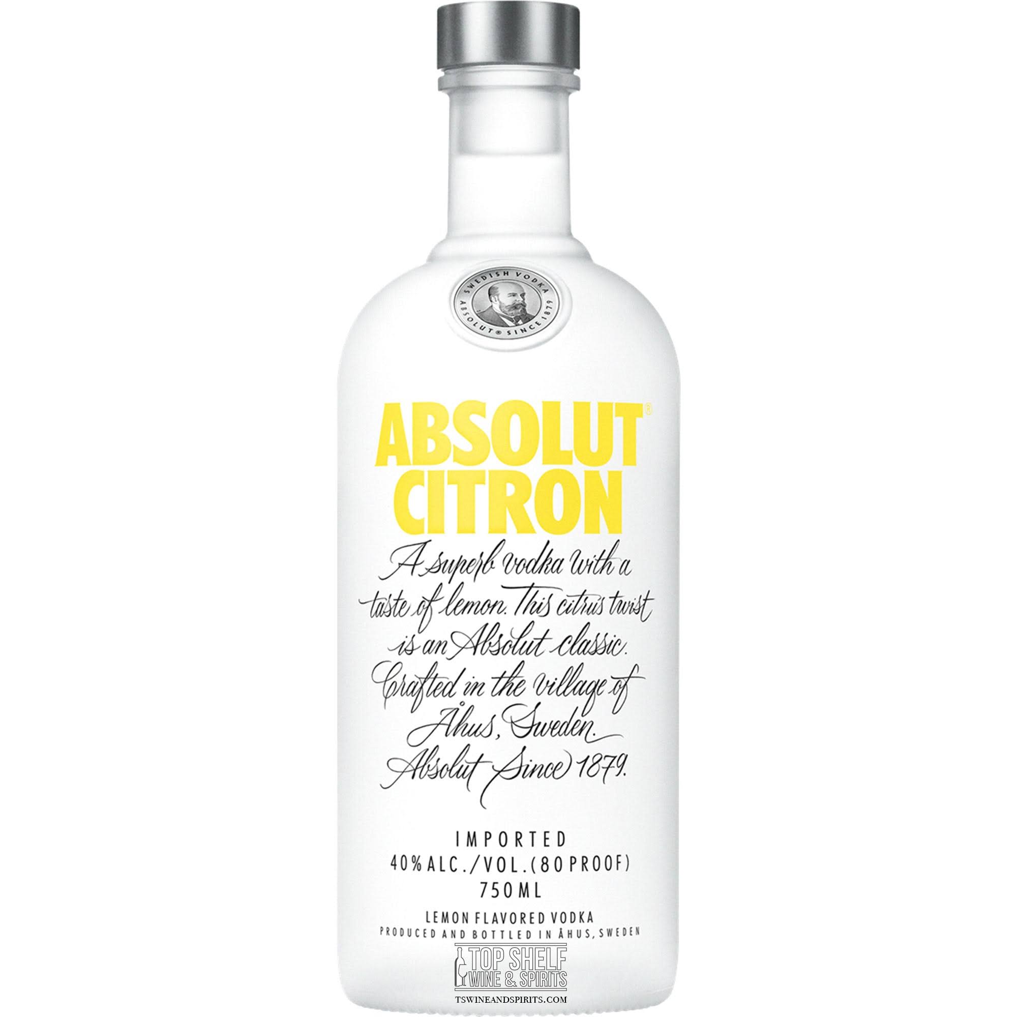 Absolut Citron Vodka - 750ml