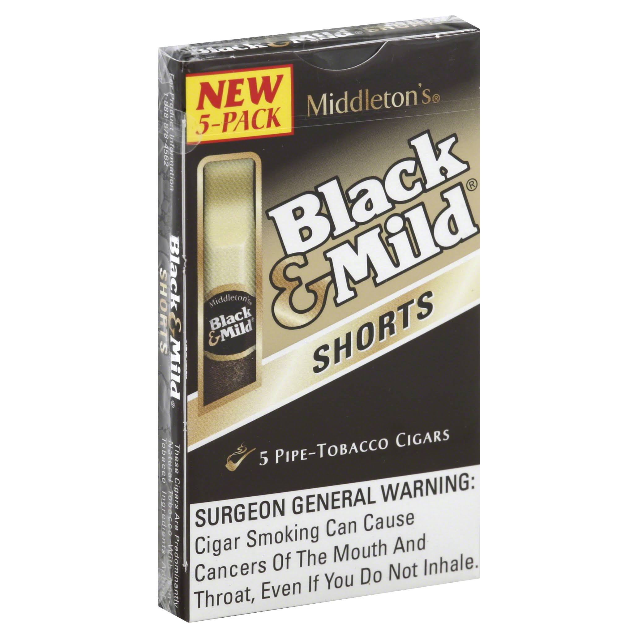 Black & Mild Black & Mild Cigars, Shorts - 5 cigars