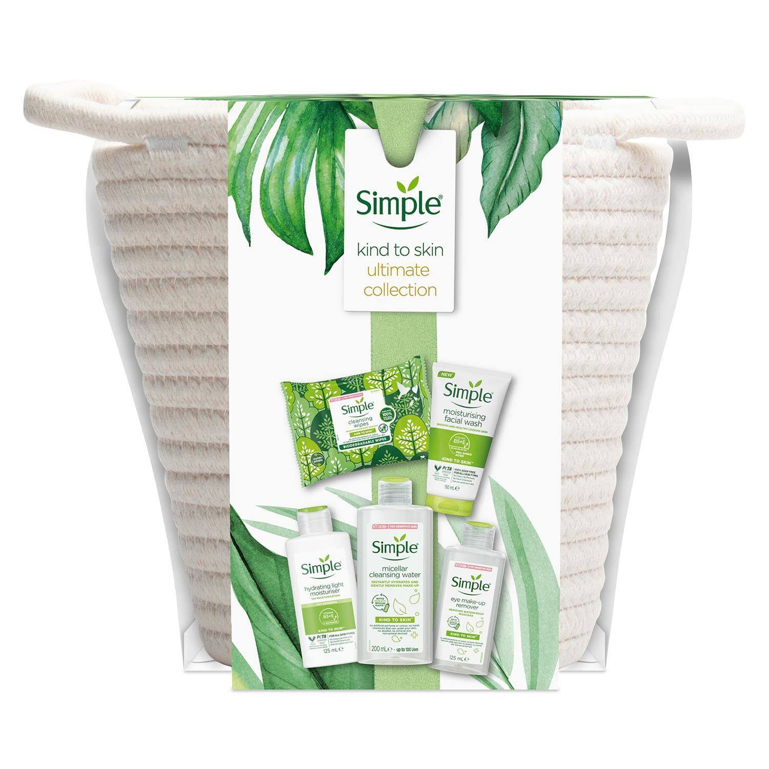 Simple Kind to Skin Care Ultimate Collection Gift Set for Her with Roped Basket