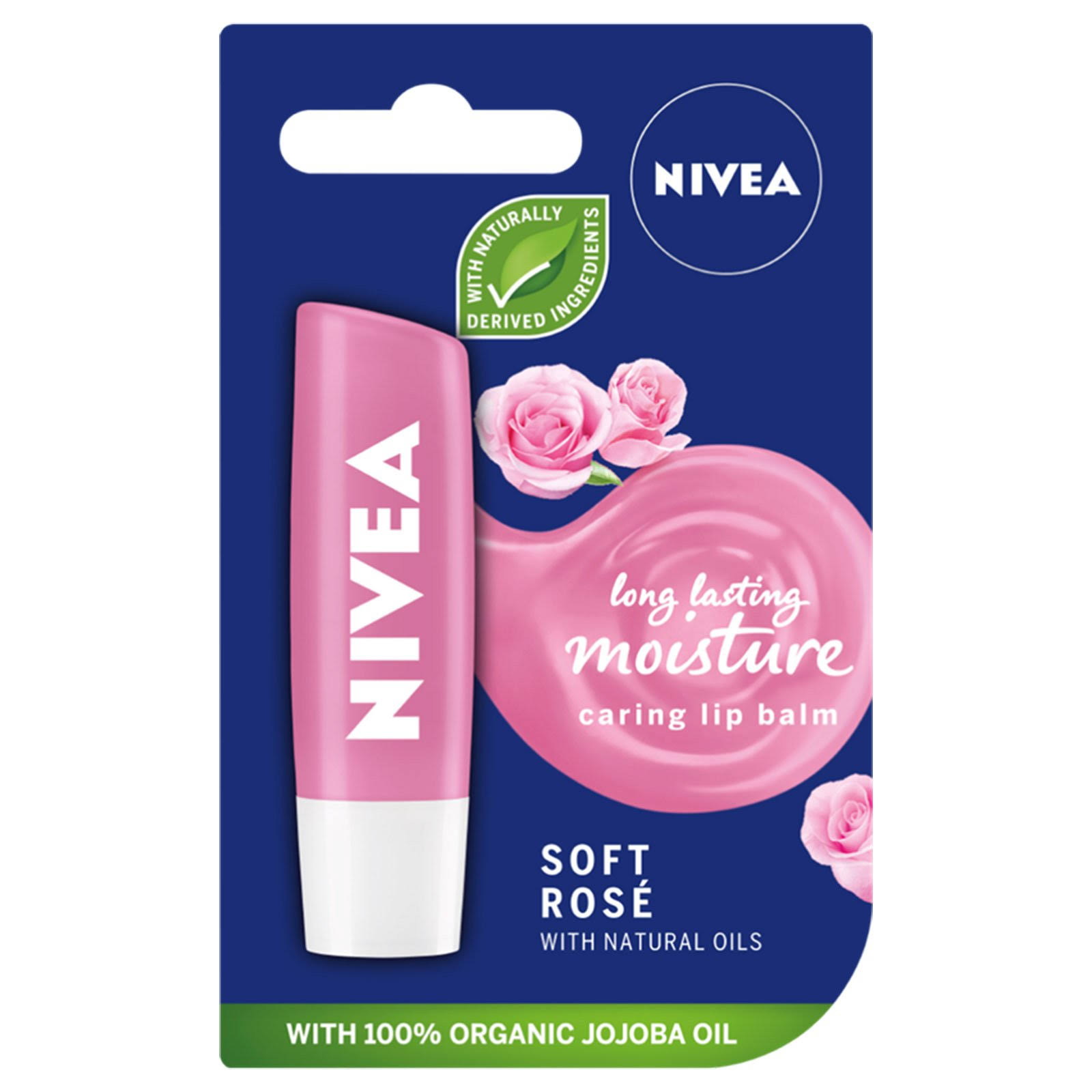 Nivea Caring Lip Balm - Soft Rose, 5ml