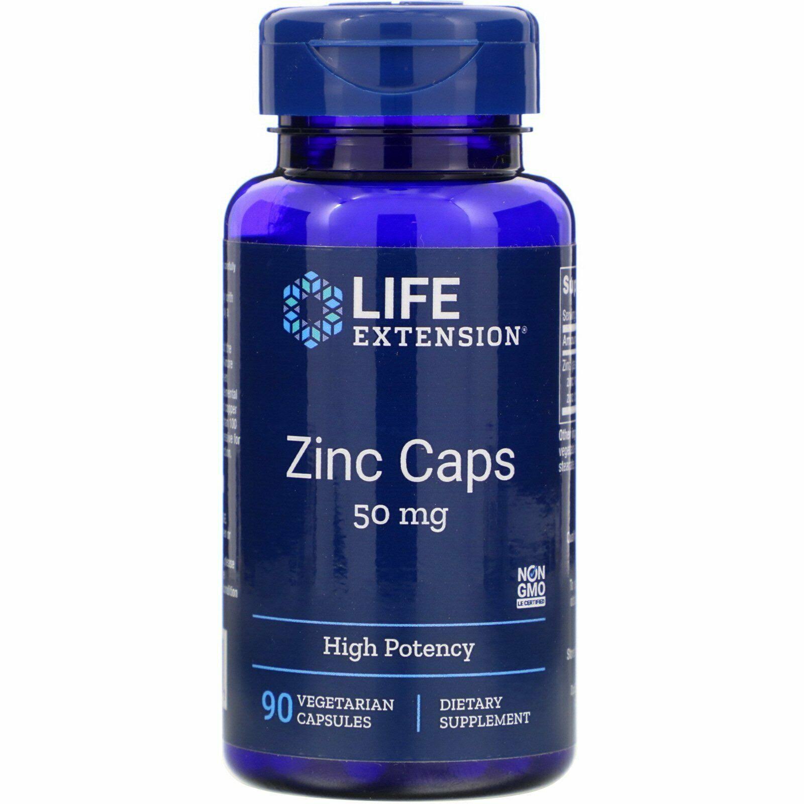Life Extension Zinc Caps - 50mg, 90 Capsules