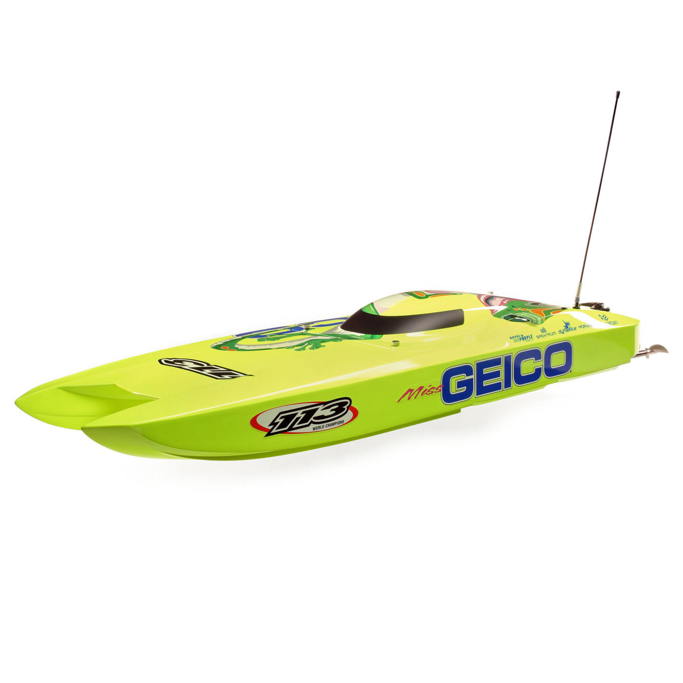 ProBoat Miss Geico Zelos Catamaran RTR – Neon Green, 36"
