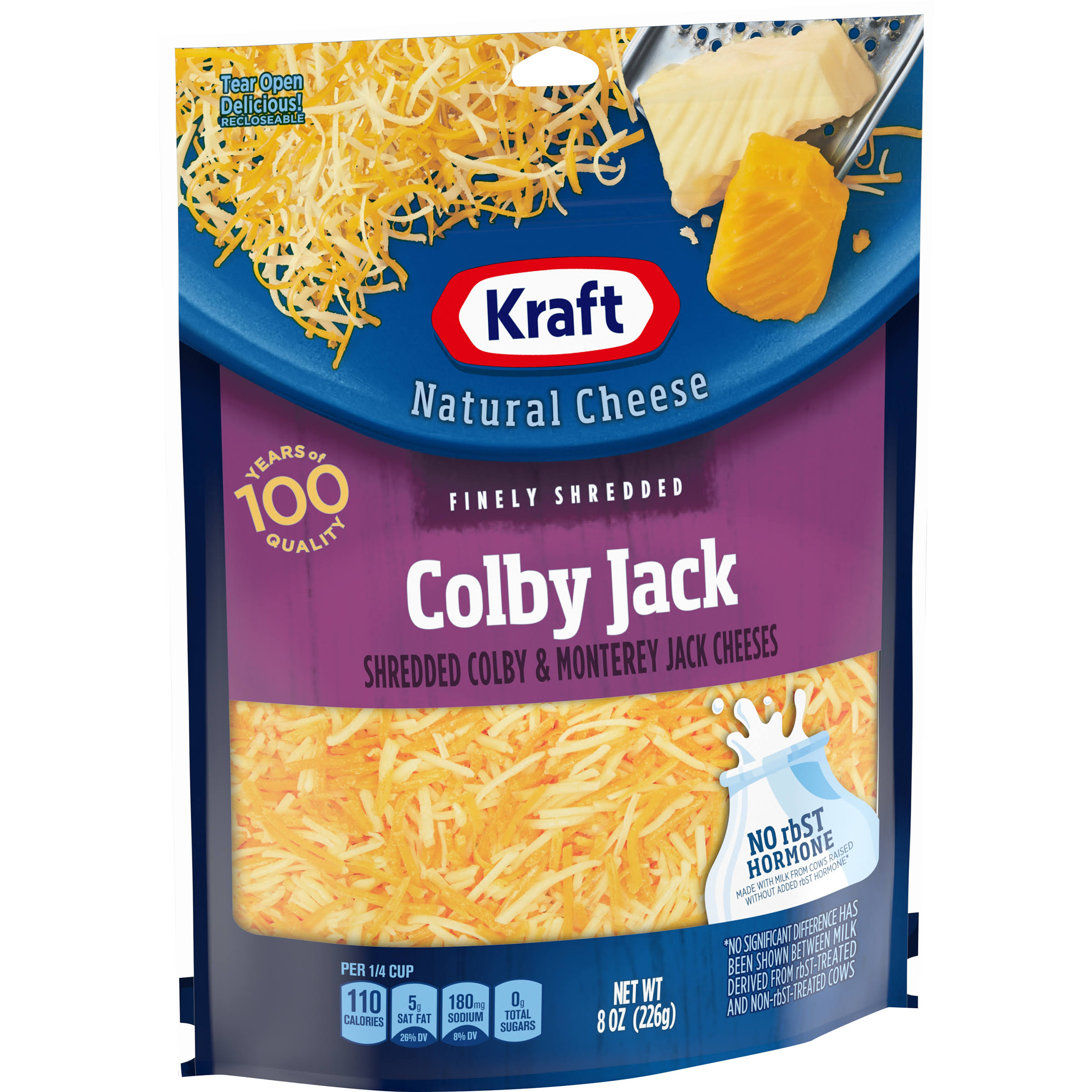 Kraft Finely Shredded Cheese - Colby & Monterey Jack, 8oz