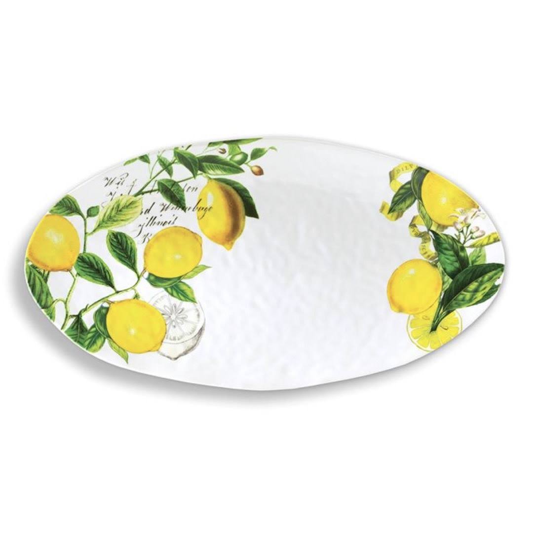 Michel Design Works : Lemon Basil Oval Melamine Platter