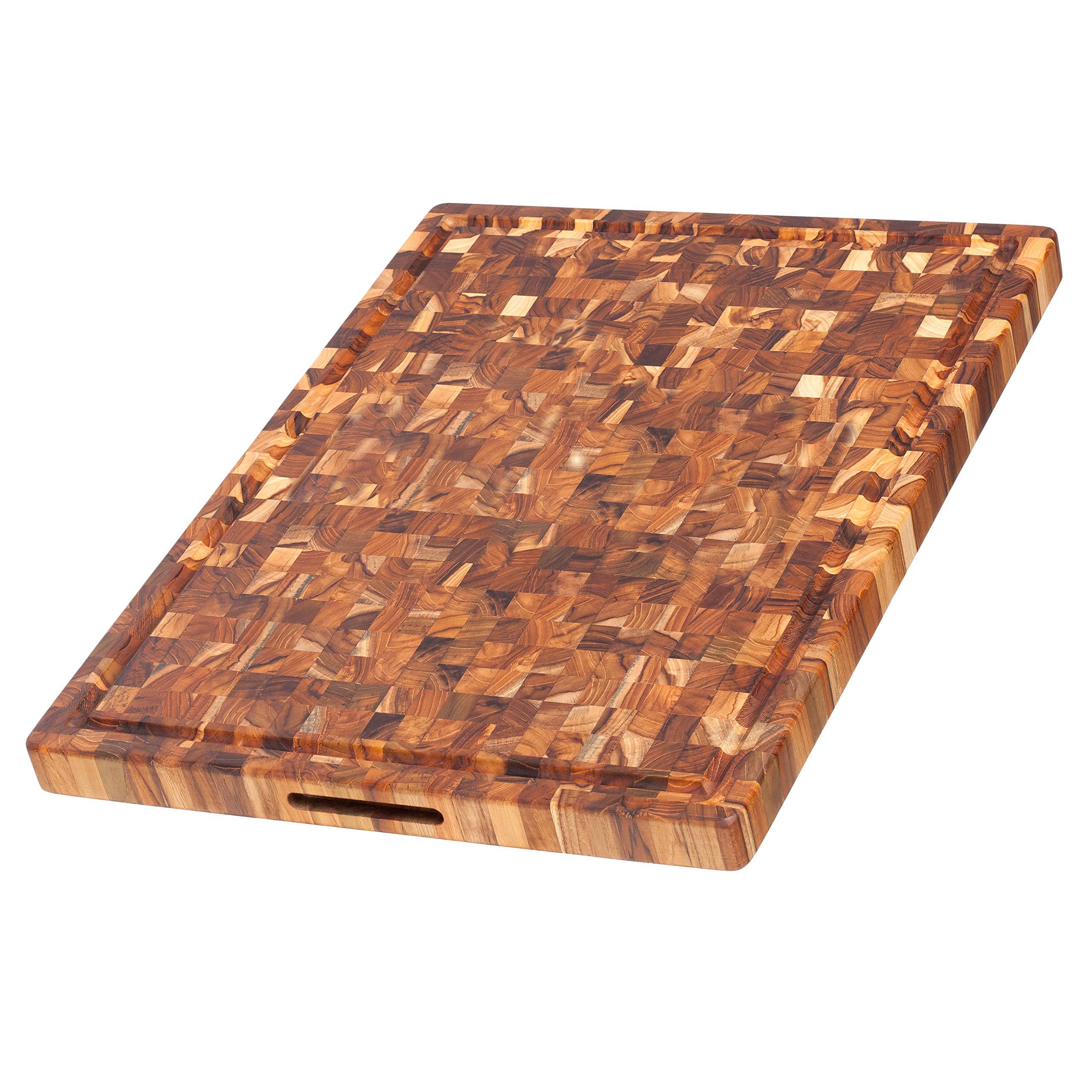 Teakhaus End-Grain Cutting Board with Juice Canal 24"x18"