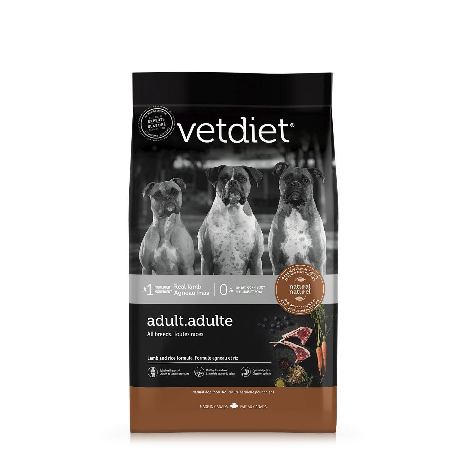 Vetdiet Lamb & Rice Formula Adult All Breeds Dry Dog Food, 26 lbs