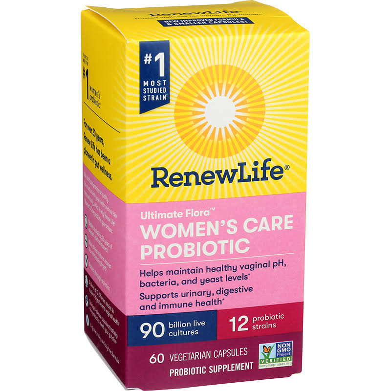 Renew Life Ultimate Flora Women's Care Probiotic, 90 Billion CFU, 60 Capsules