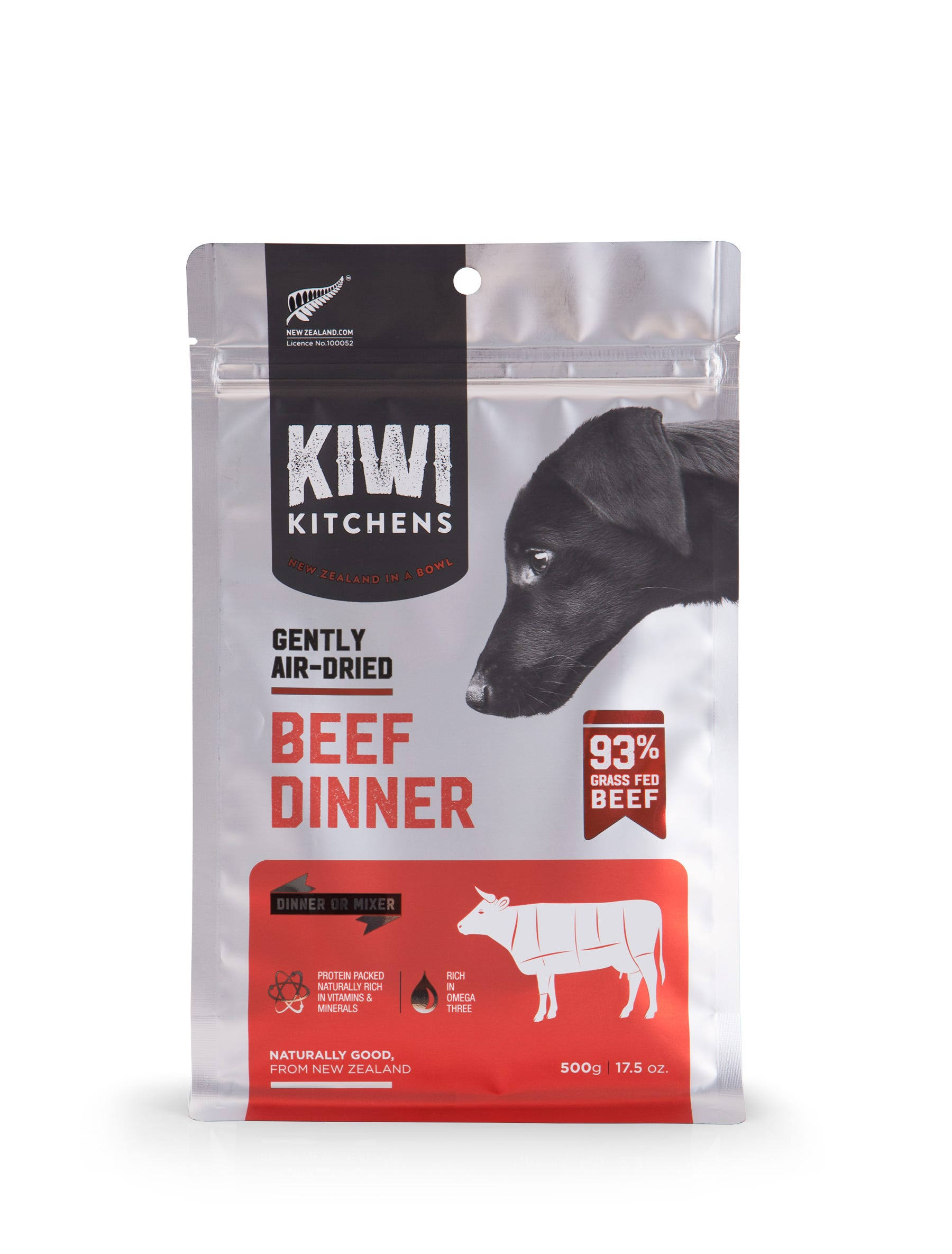 Kiwi Kitchens Beef Air Dried Dog Food 500g