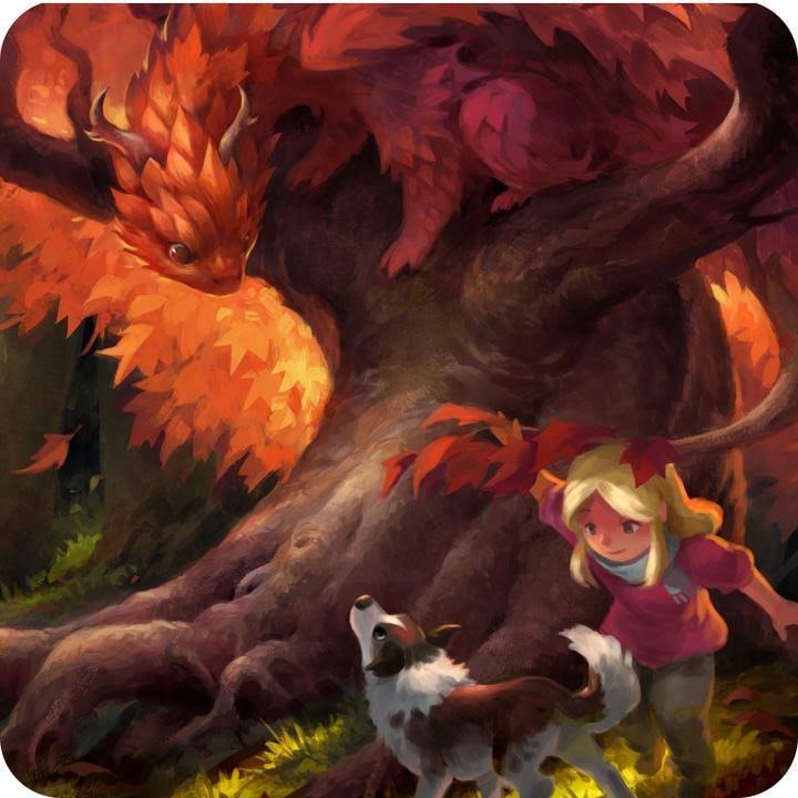 GamerMats: Dragon Art Coaster - 'Autumn Dragon'