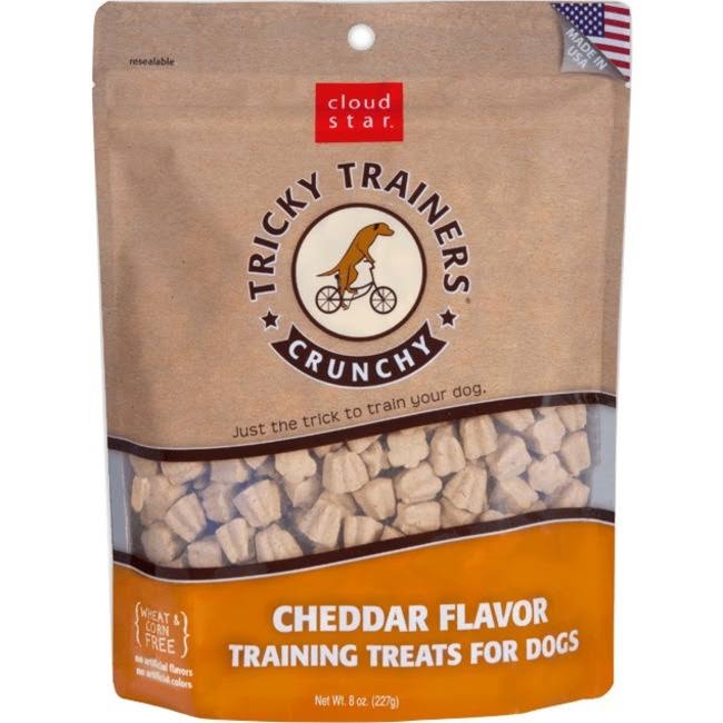 Cloud Star Crunchy Tricky Trainers Dog Treats - Cheddar Flavor - 8-oz. Bag