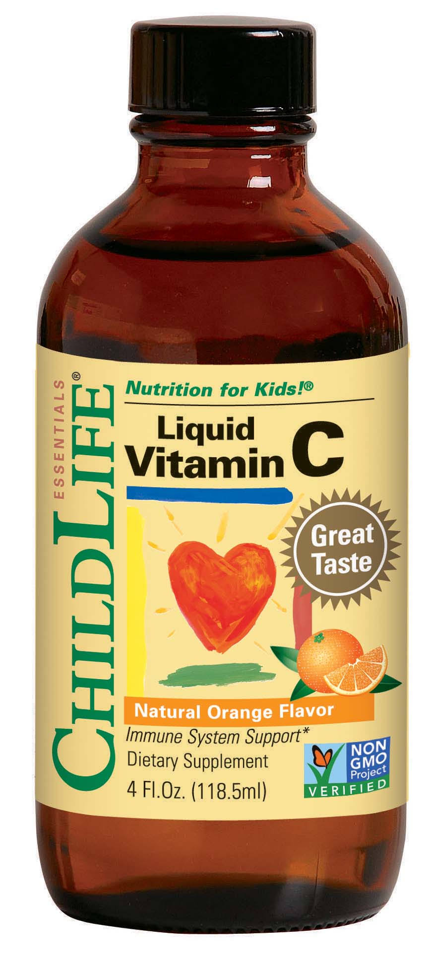 Child Life Liquid Vitamin C - Natural Orange Flavor, 4oz
