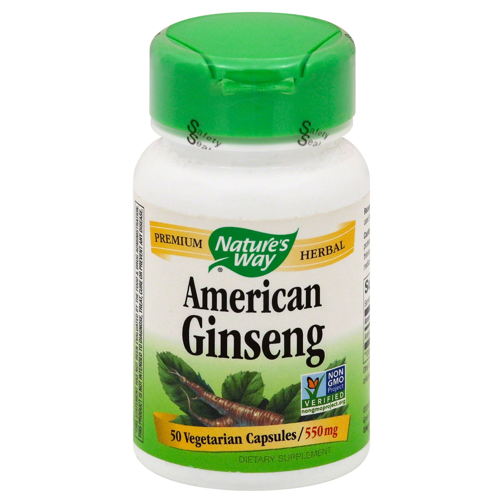 Nature's Way American Ginseng Root Dietary Supplement - 50 Capsules
