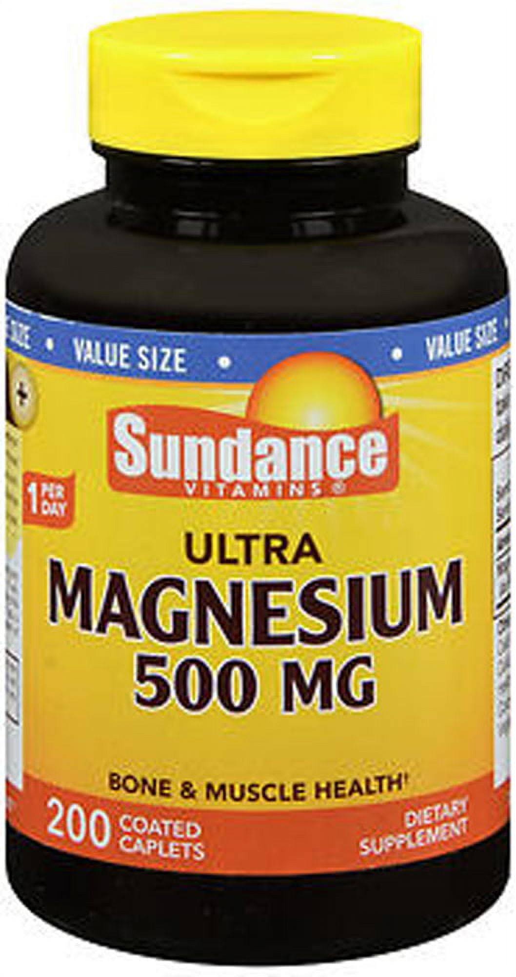 Sundance Magnesium 500 mg Tablets, 200 Count