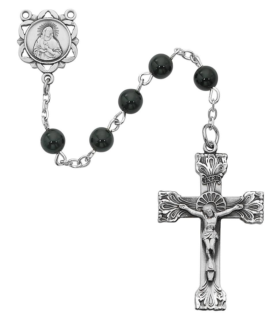 McVan 164lf 6 mm Genuine Black Onyx Rosary