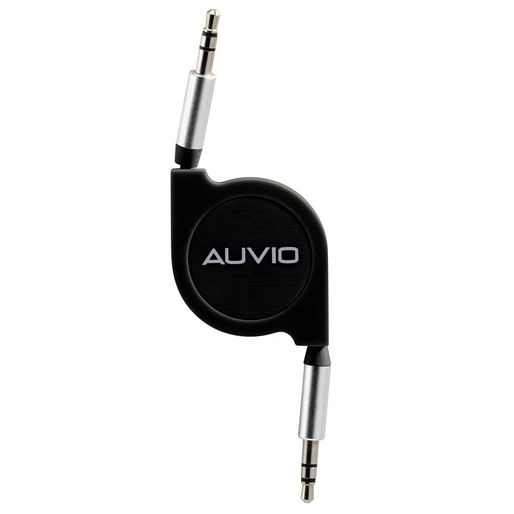 Auvio Retractable Audio Cable - Black