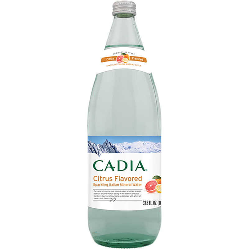 Cadia Italian Mineral Water, Citrus Flavored - 33.8 fl oz