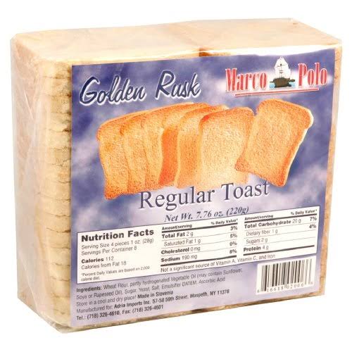 Marco Polo Regular Rusk Toast, 7.7600-ounces (Pack of9)