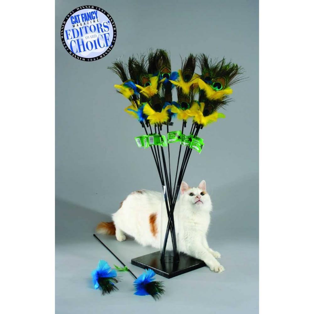 Purrfect Peacock Feather Cat Toy